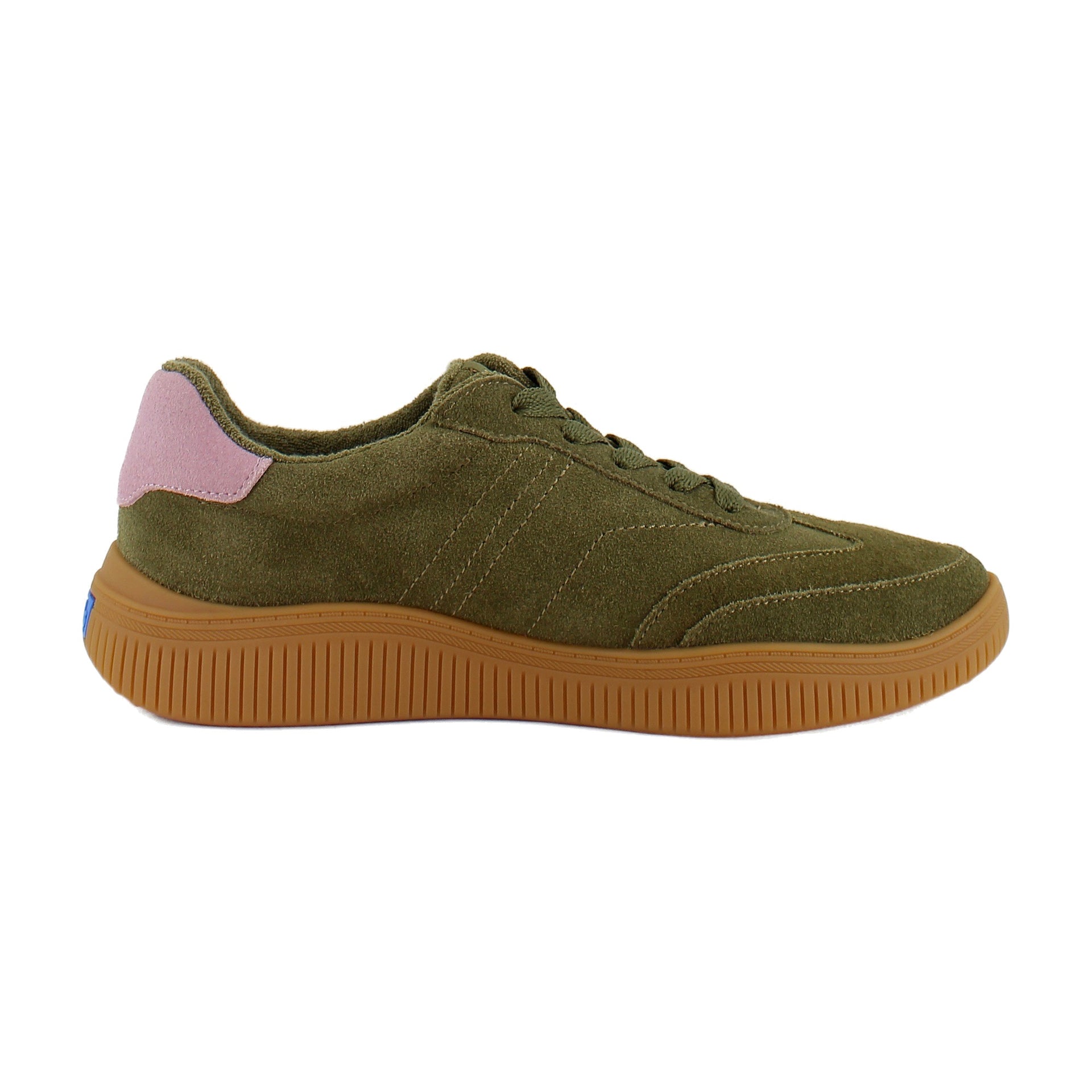 Olive/Pink Suede
