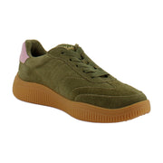 Olive/Pink Suede