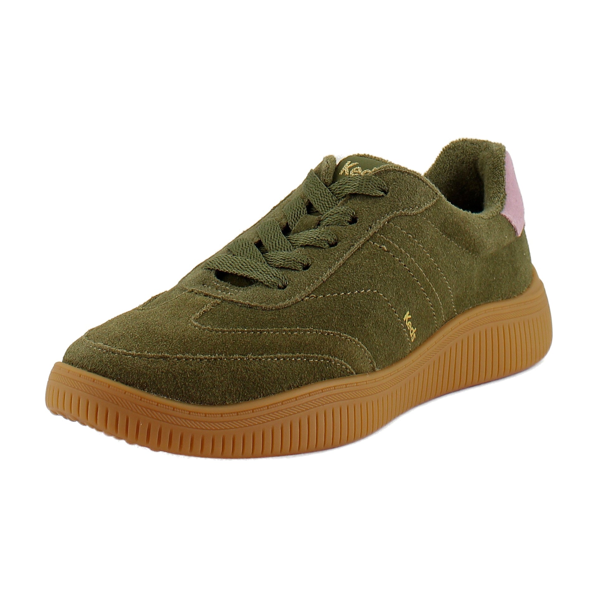 Olive/Pink Suede