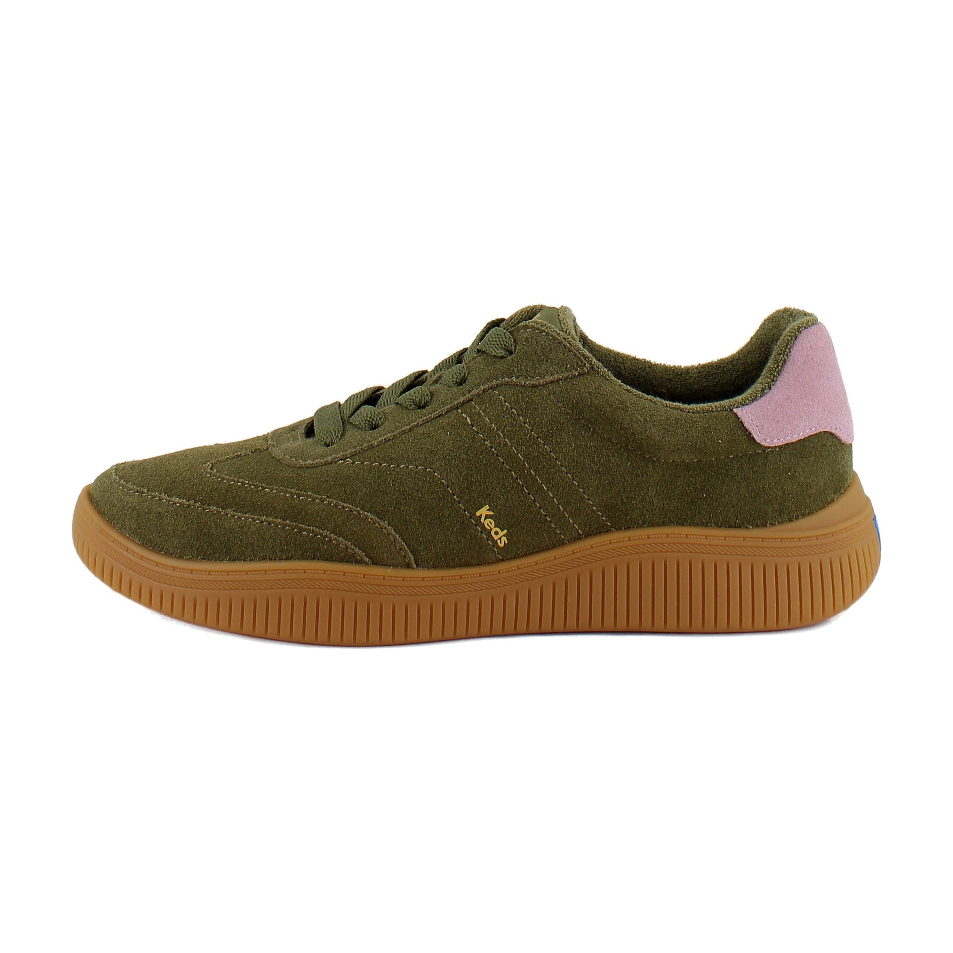 Olive/Pink Suede