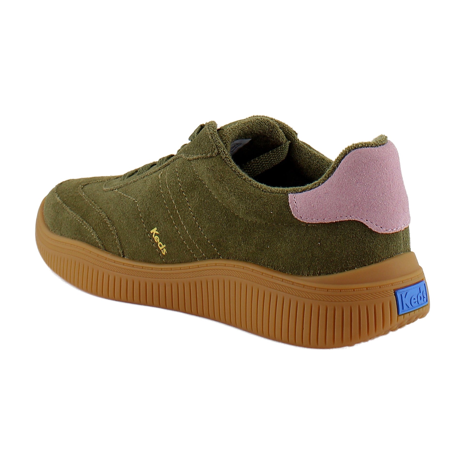 Olive/Pink Suede
