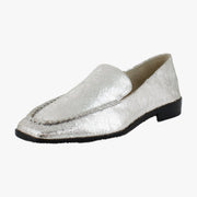 Silver Distressed Leather