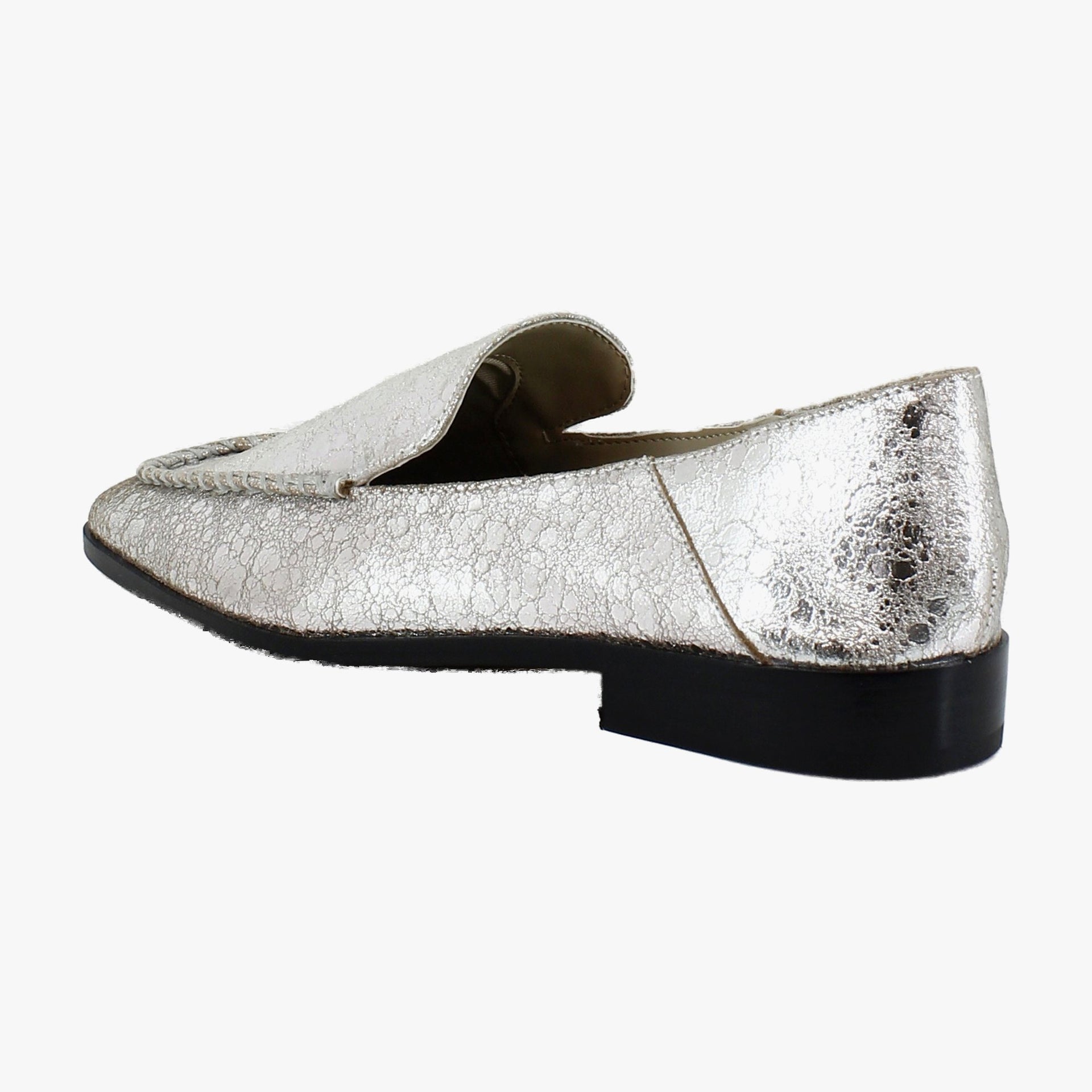 Silver Distressed Leather