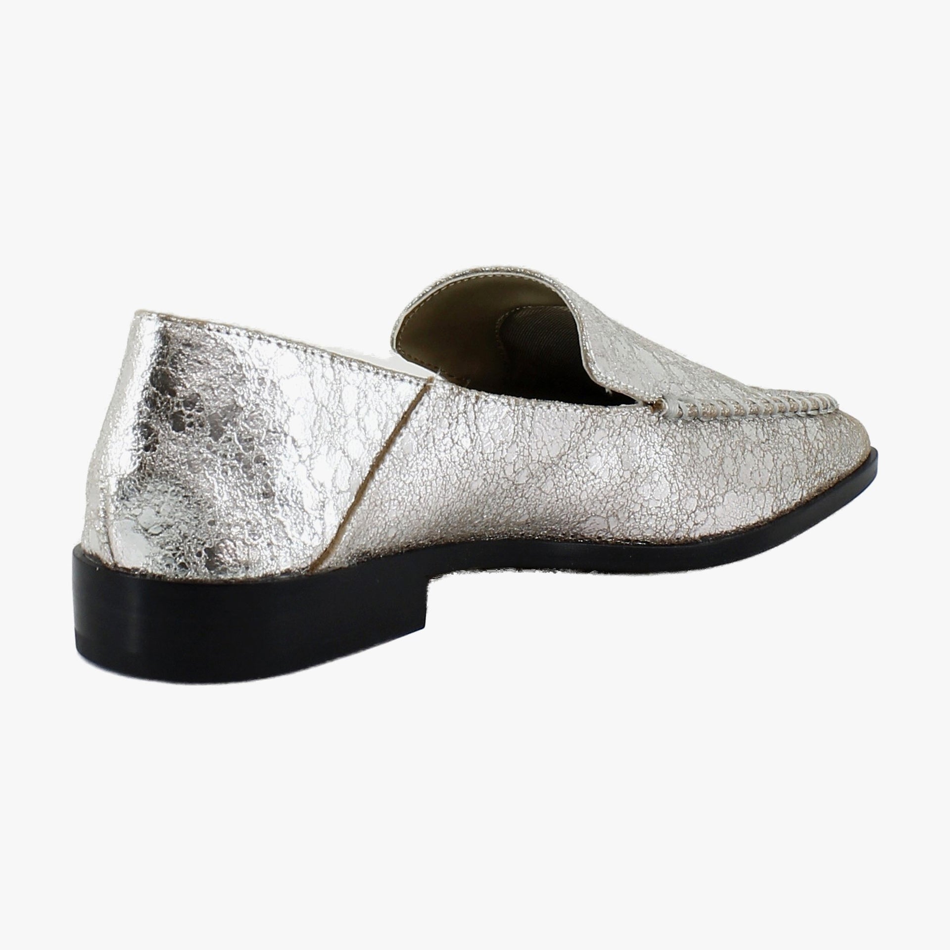 Silver Distressed Leather