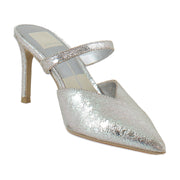Silver Metallic Leather