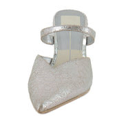 Silver Metallic Leather