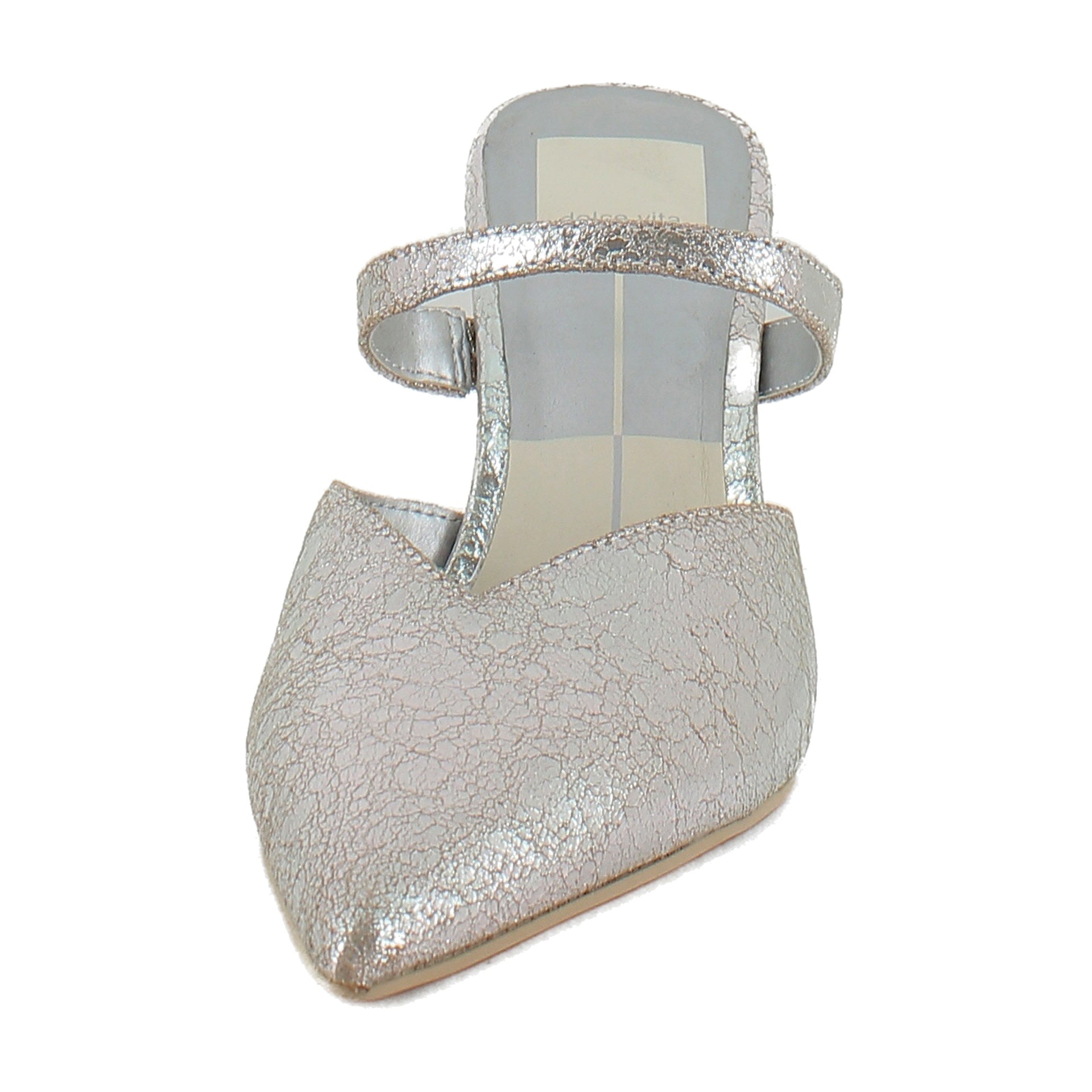 Silver Metallic Leather