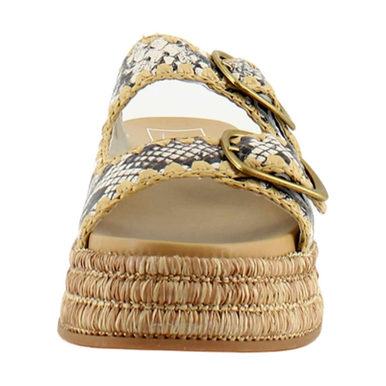 Black/White Embossed Leather