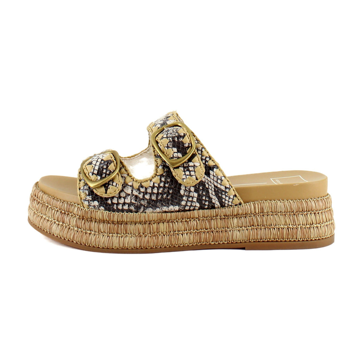 Black/White Embossed Leather