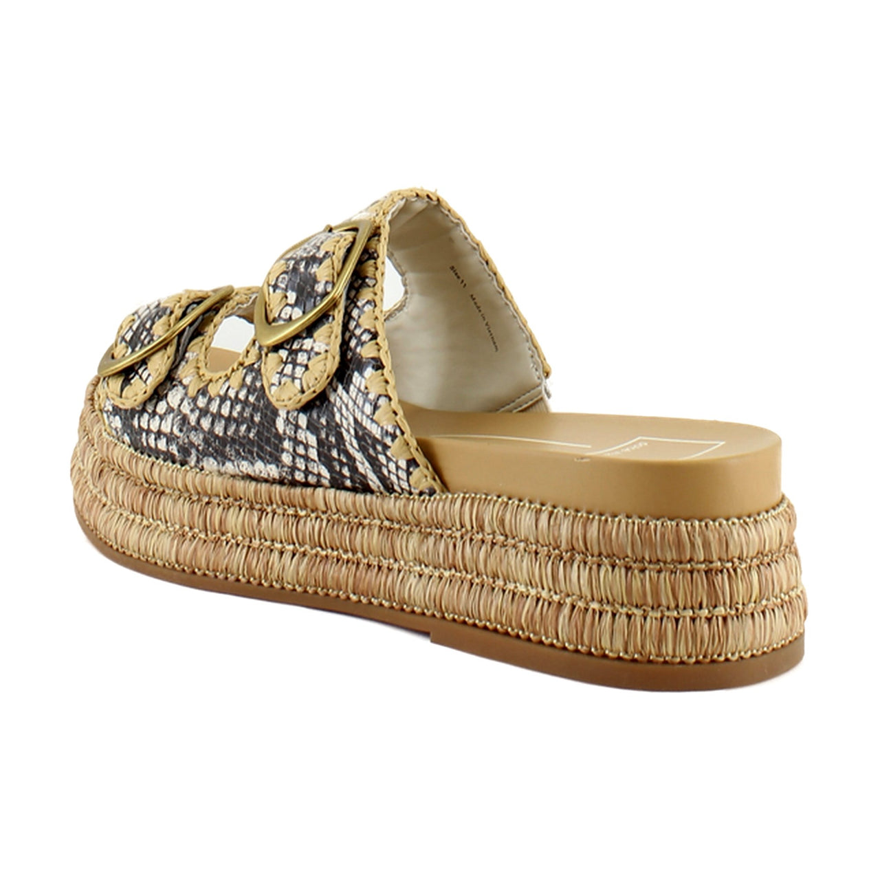 Black/White Embossed Leather