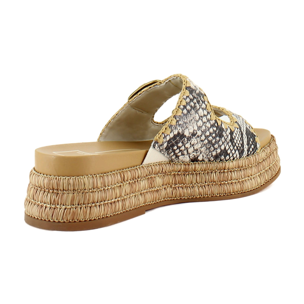 Black/White Embossed Leather