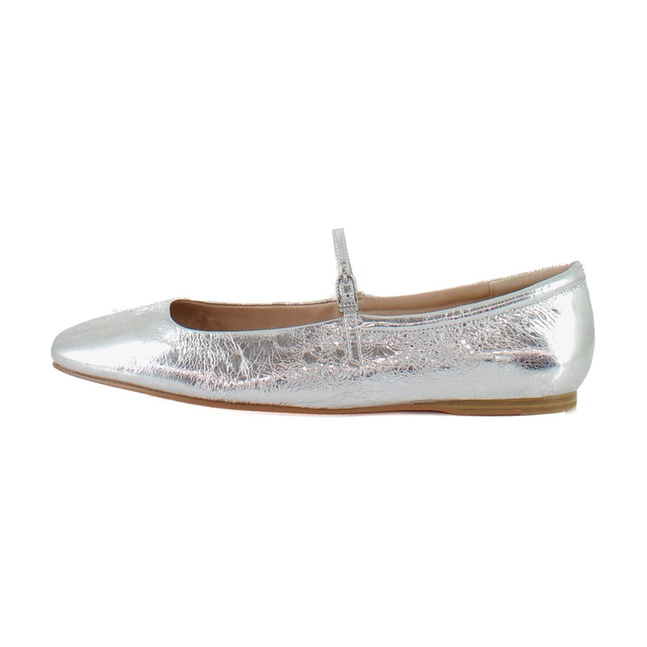 Silver Distressed Leather