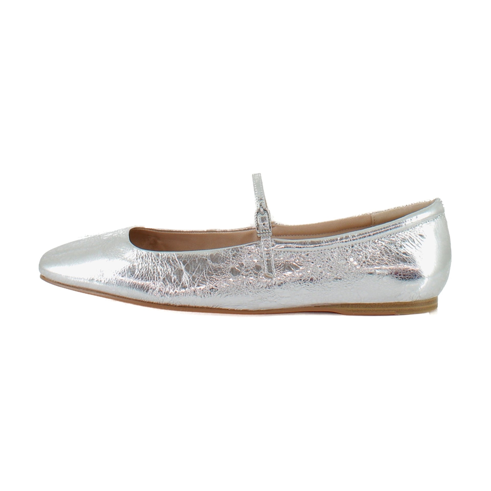 Silver Distressed Leather