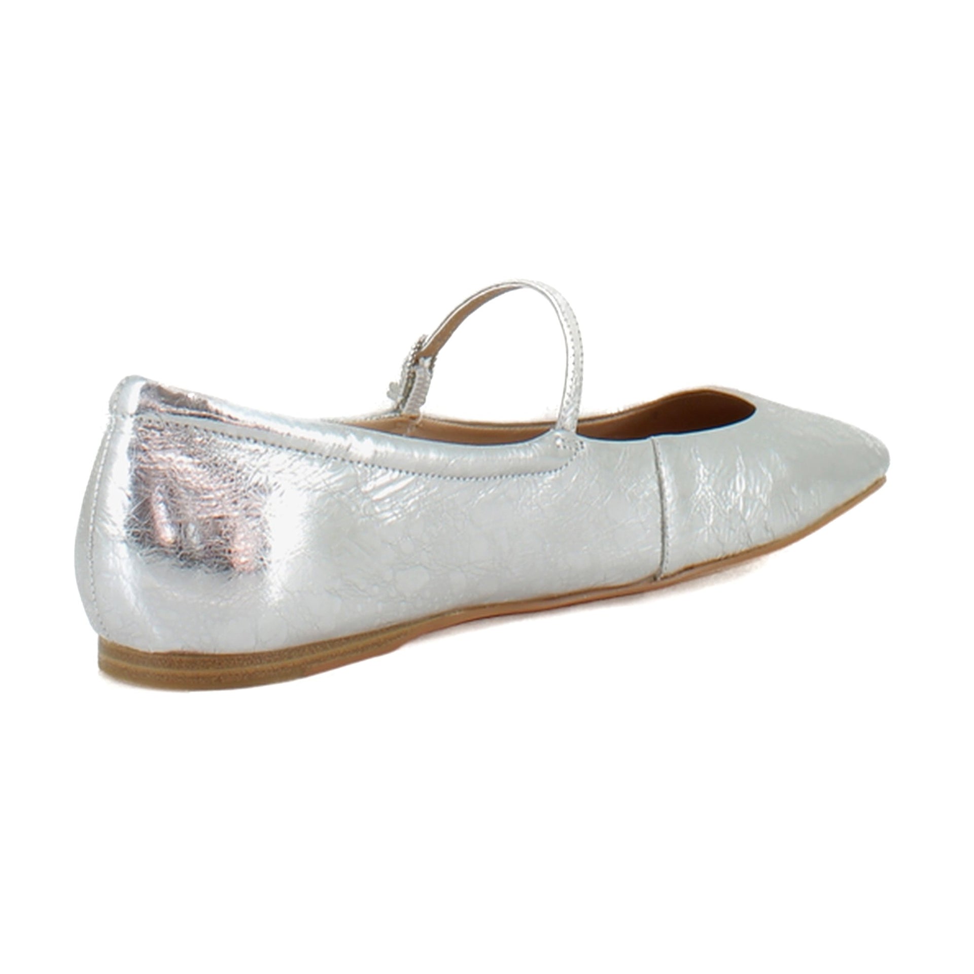 Silver Distressed Leather