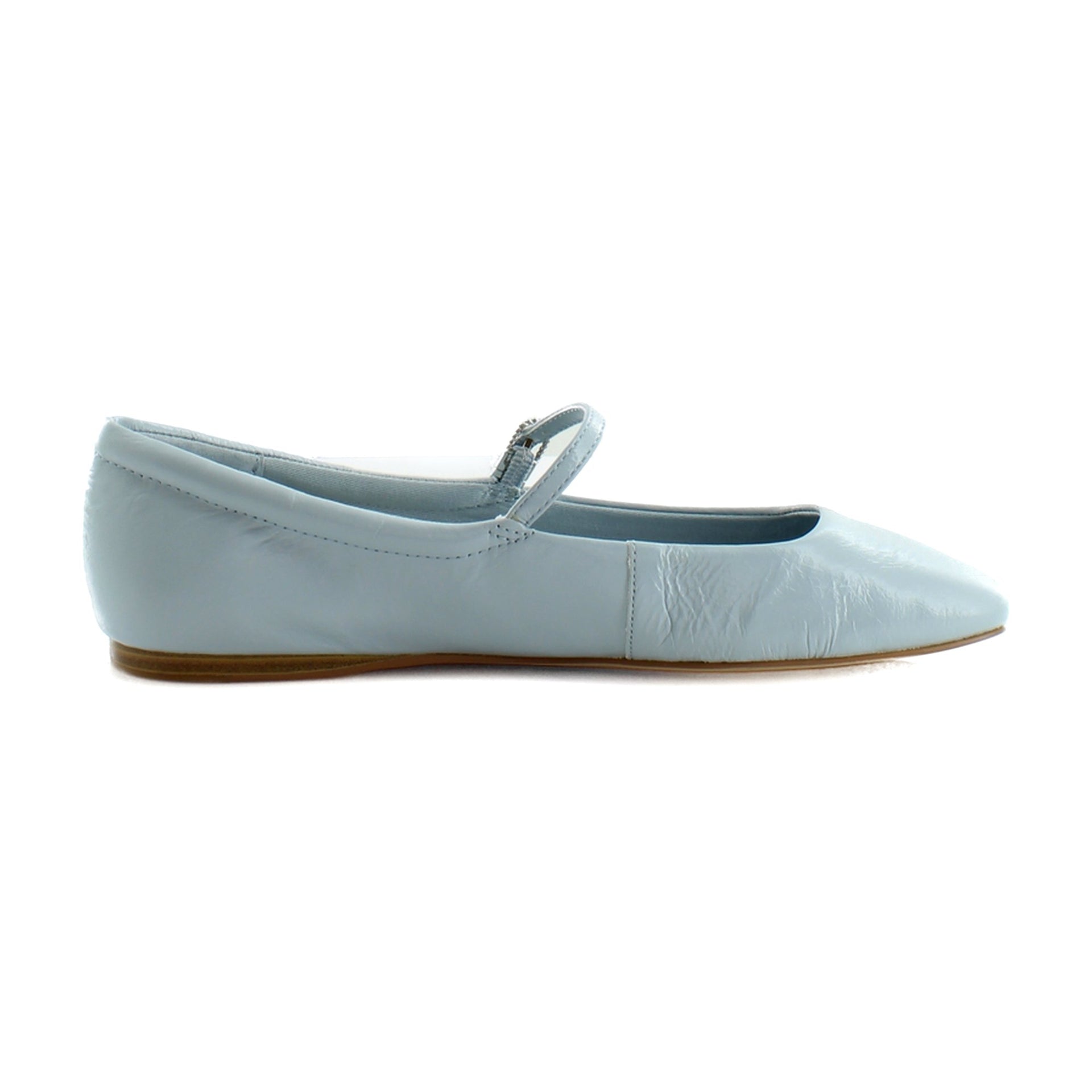 Sky Blue Crinkle Patent