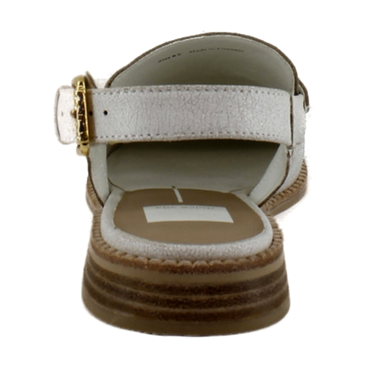 Off White Crackled Leather