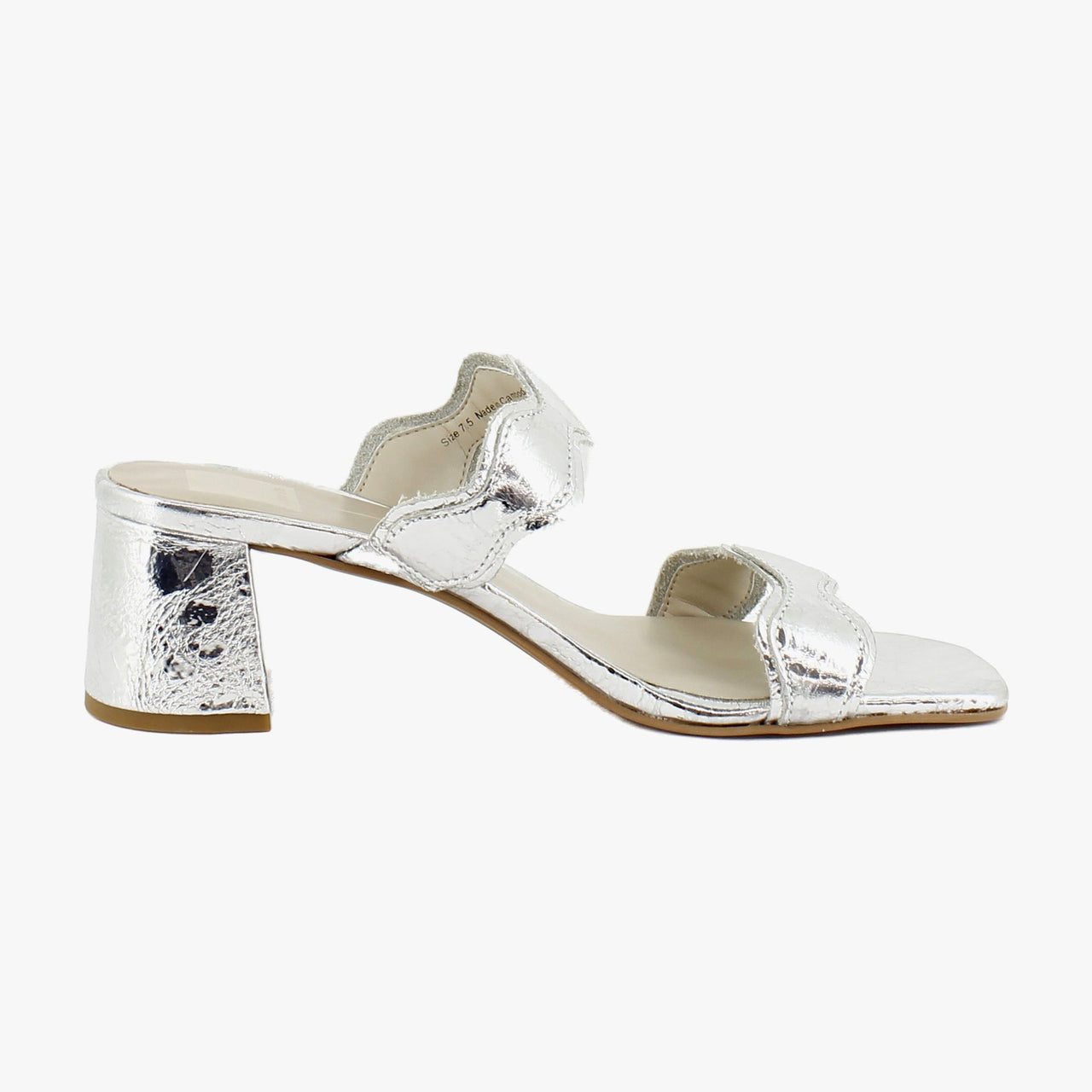 Silver Distressed Leather