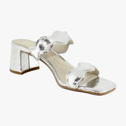 Silver Distressed Leather