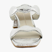 Silver Distressed Leather