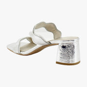 Silver Distressed Leather