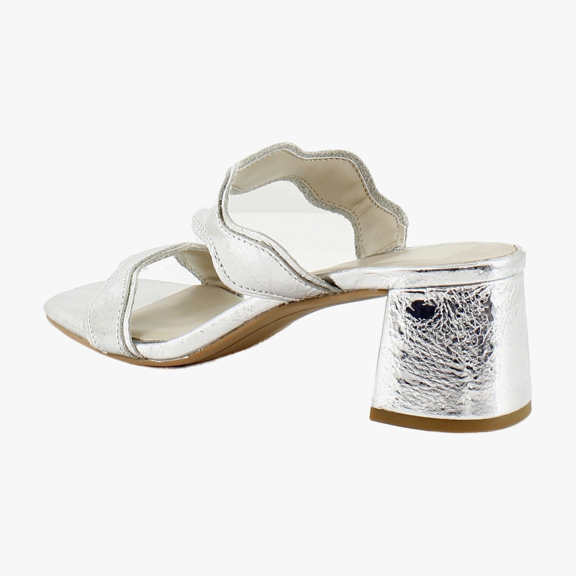 Silver Distressed Leather