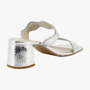 Silver Distressed Leather