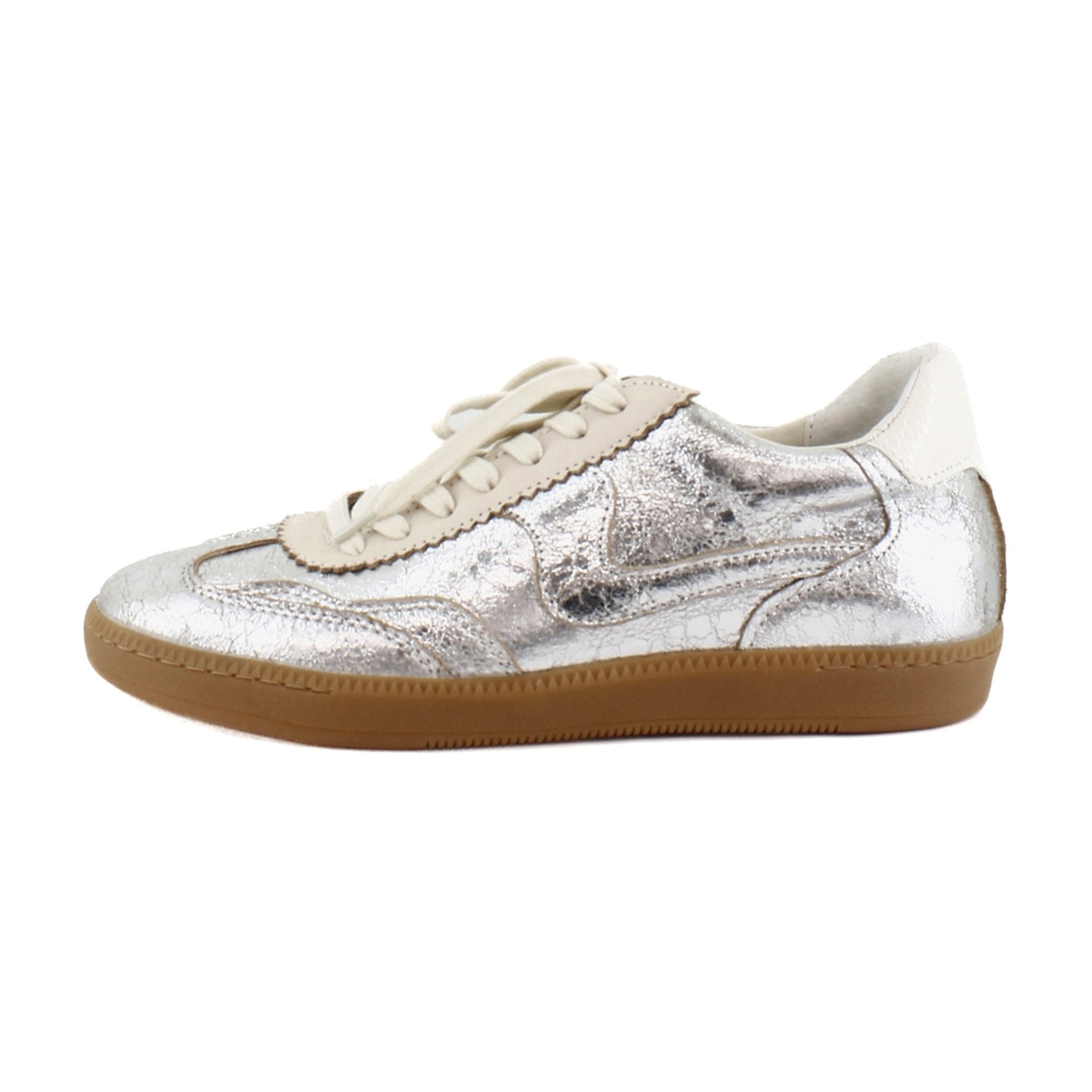 Silver Distressed Leather