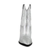 Silver Metallic Leather