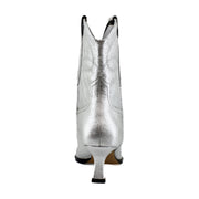 Silver Metallic Leather