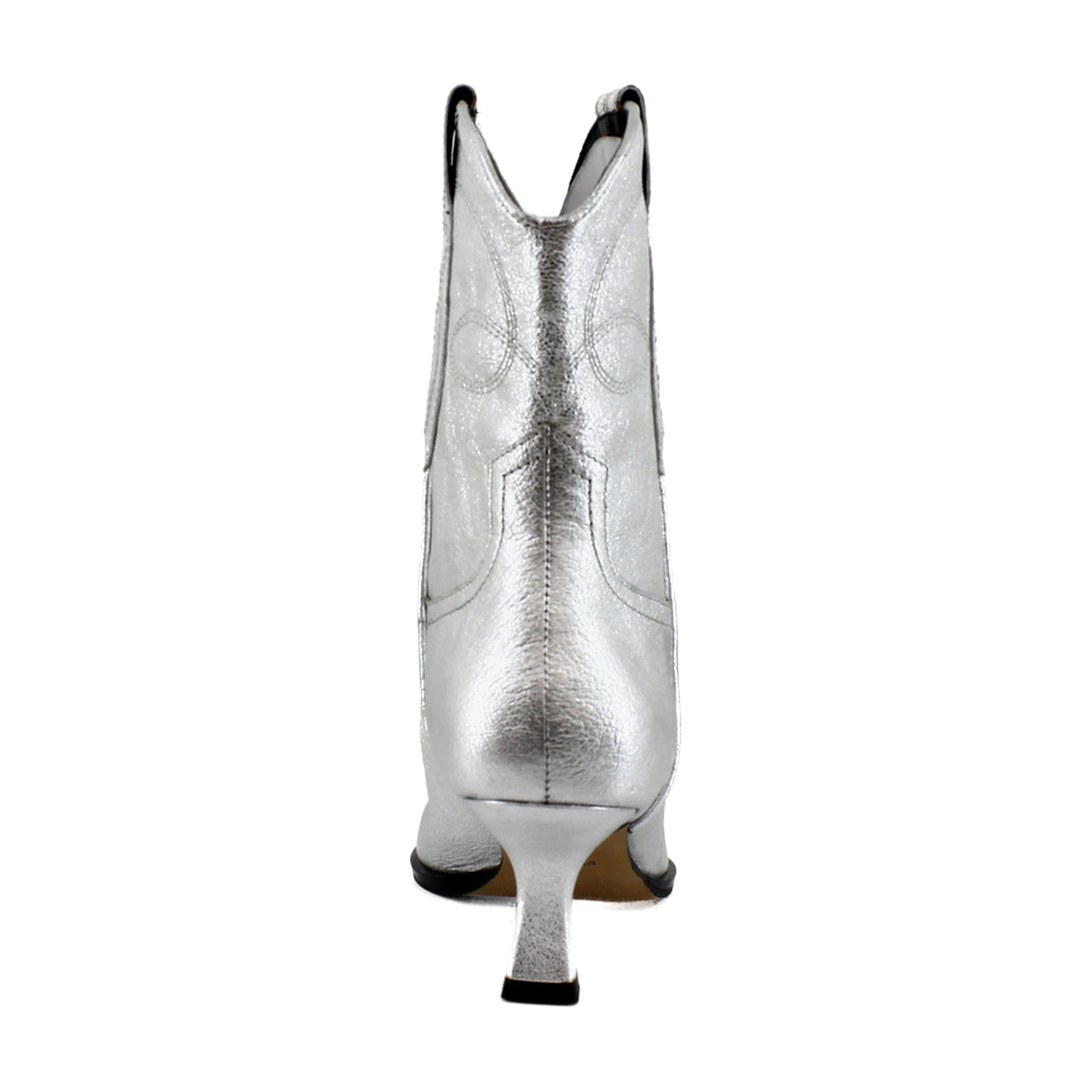 Silver Metallic Leather