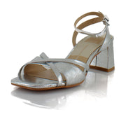 Silver Distressed Leather