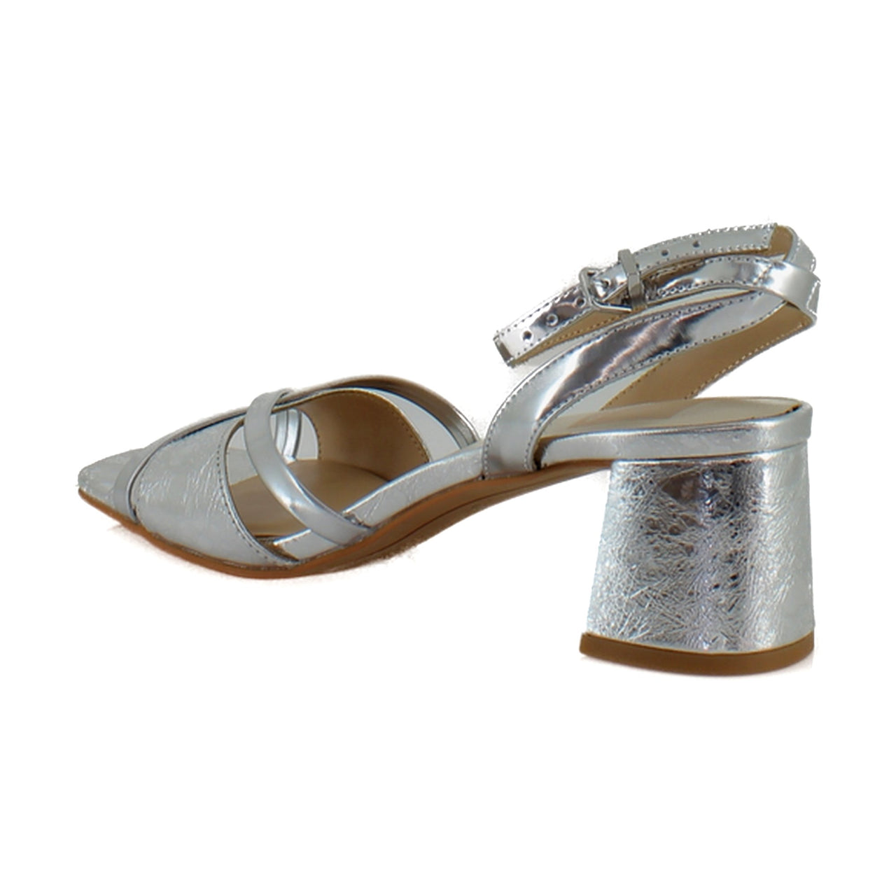 Silver Distressed Leather