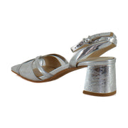 Silver Distressed Leather