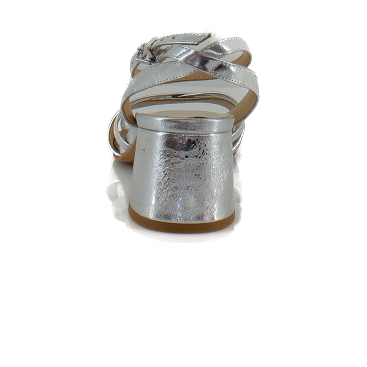 Silver Distressed Leather