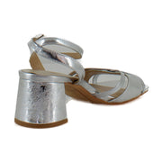 Silver Distressed Leather