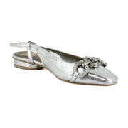 Silver Distressed Leather