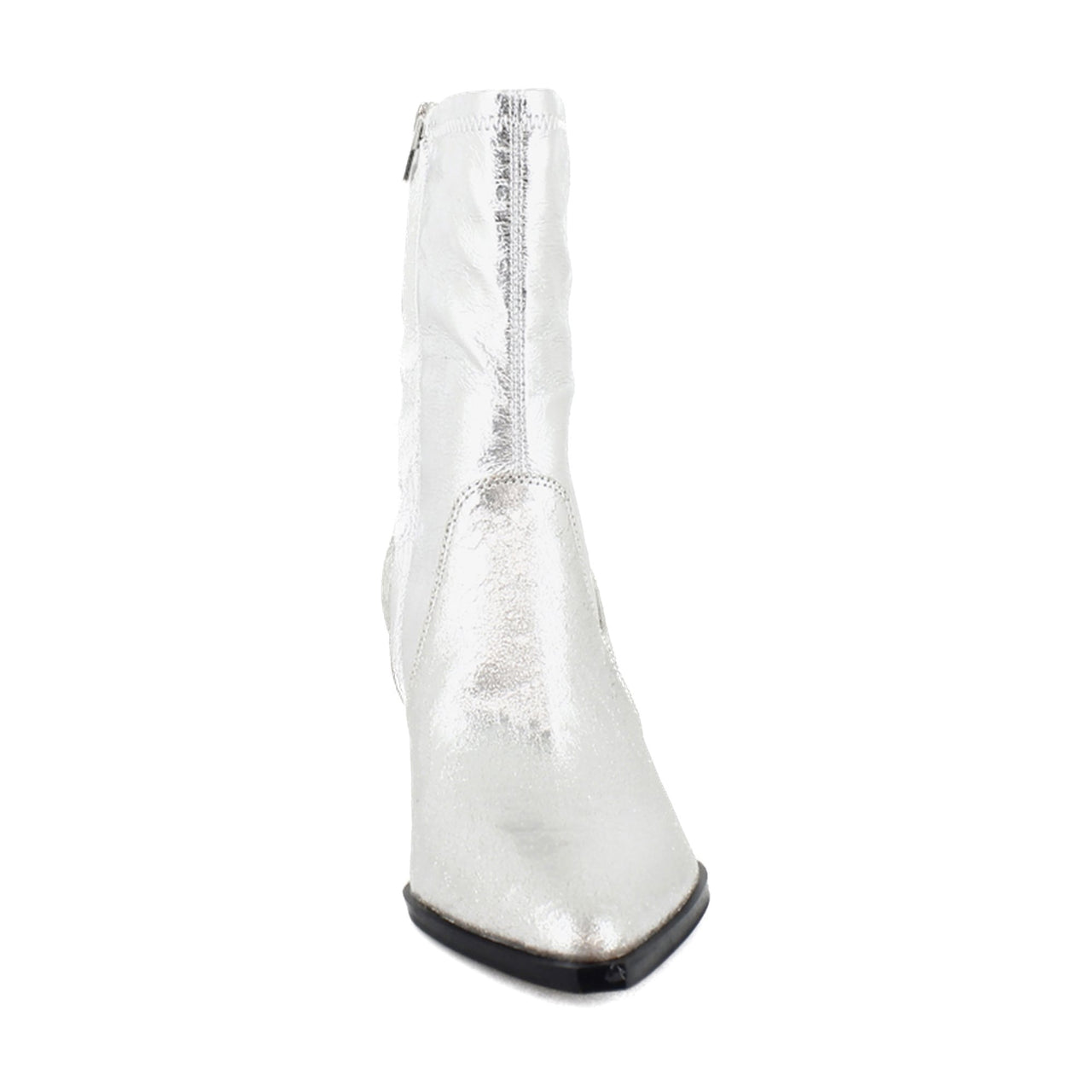 Silver Distressed Leather