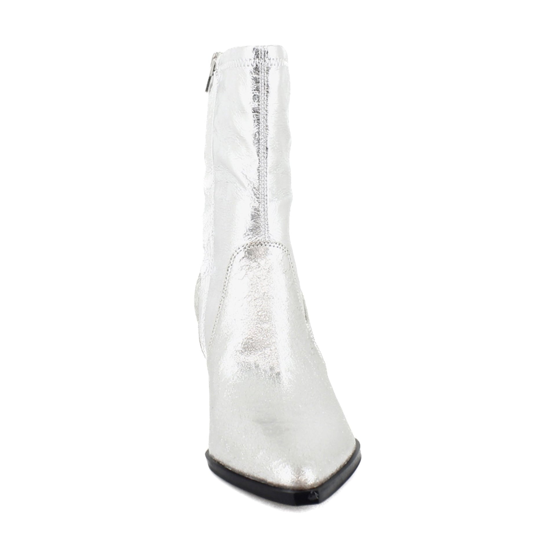 Silver Distressed Leather