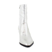 Silver Distressed Leather
