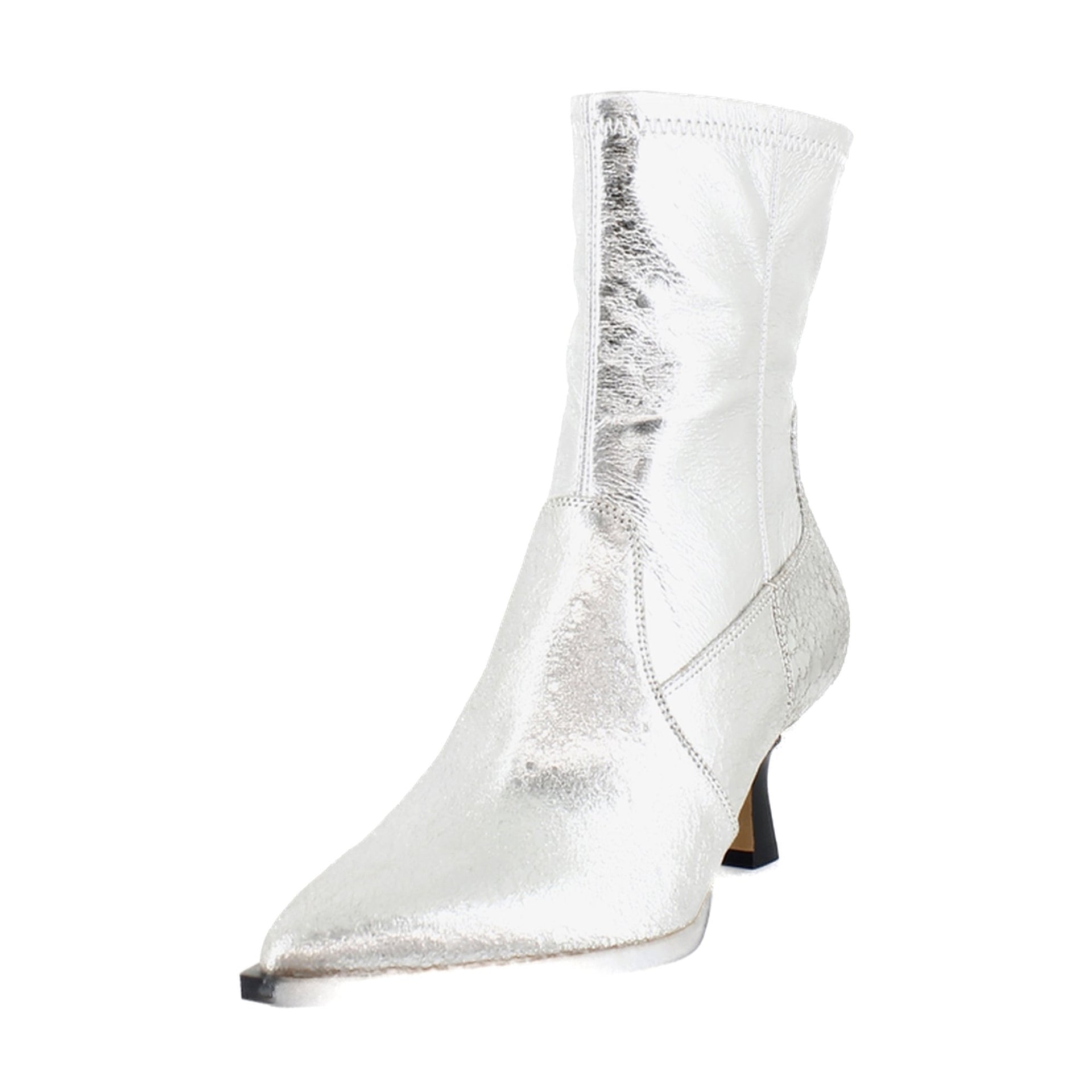 Silver Distressed Leather