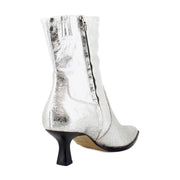 Silver Distressed Leather