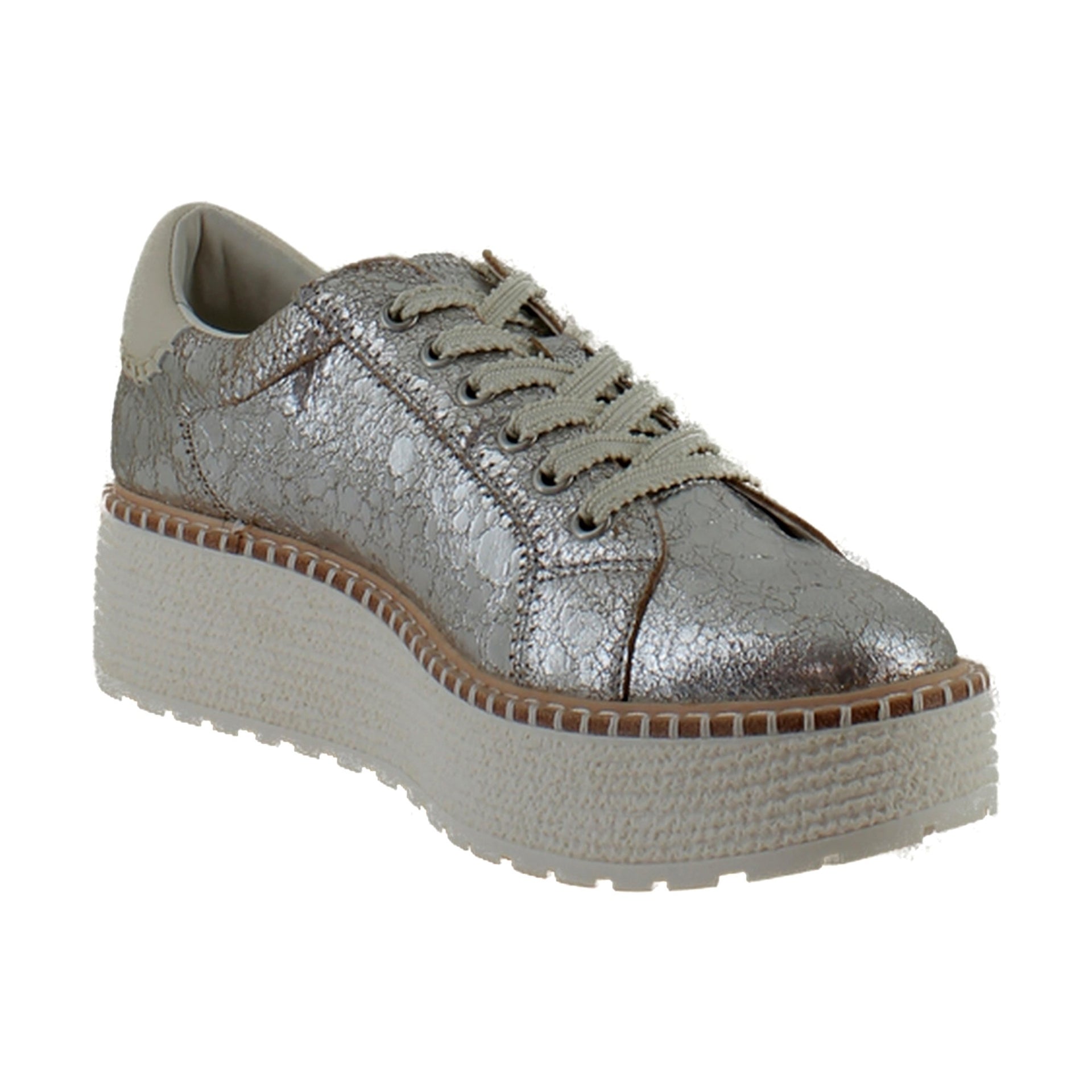 Silver Crackled Leather