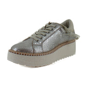 Silver Crackled Leather