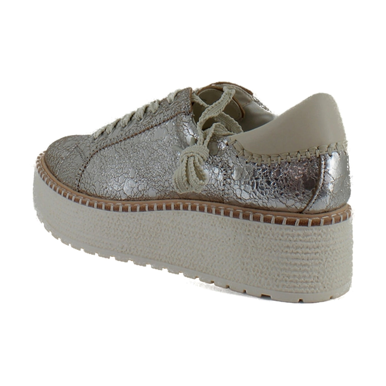 Silver Crackled Leather