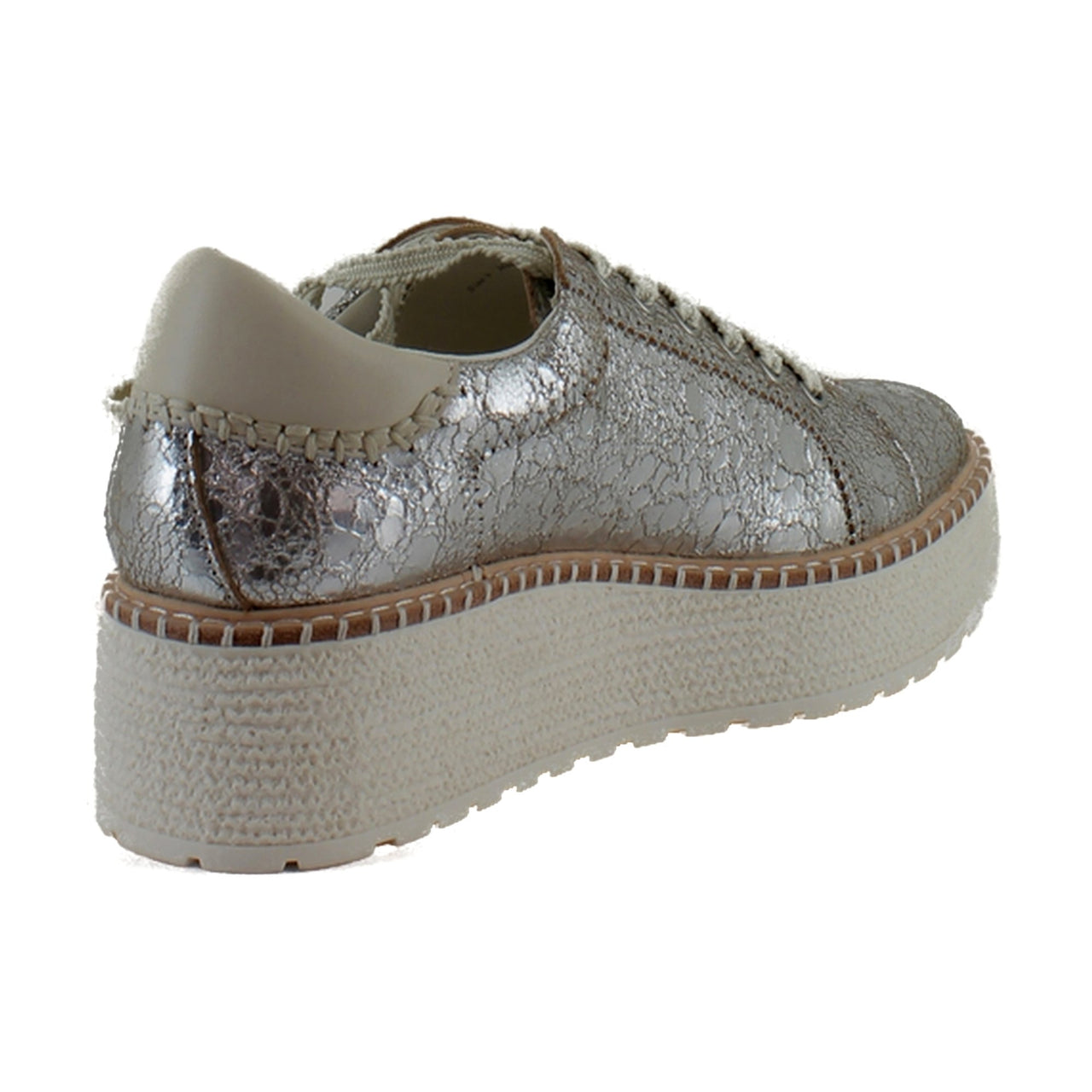 Silver Crackled Leather