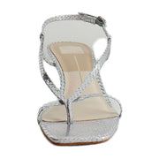 Silver Embossed Leather