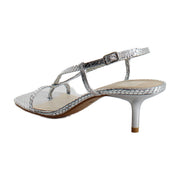 Silver Embossed Leather