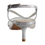 Silver Embossed Leather