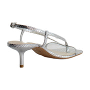 Silver Embossed Leather