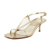 Champagne Embossed Leather